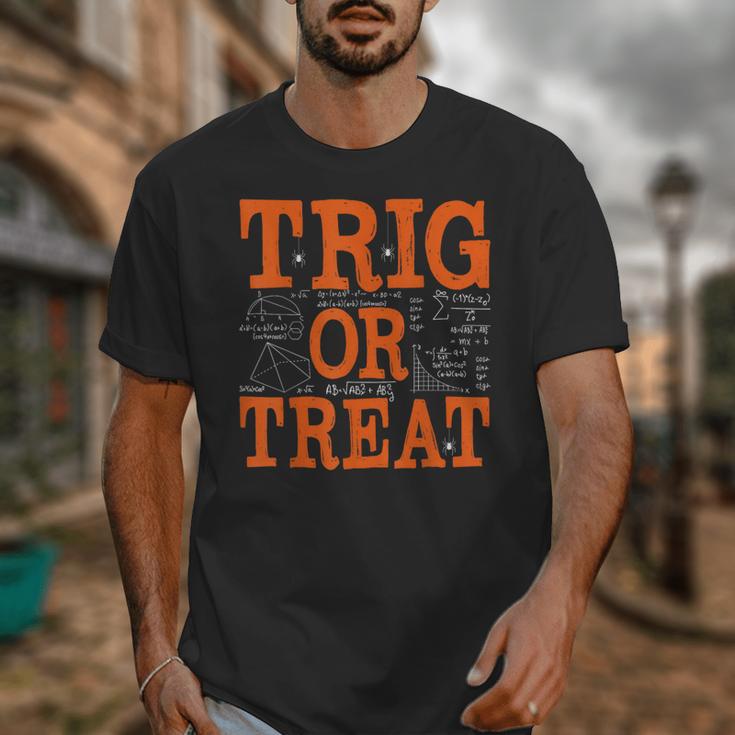 Trig Or Treat Trigonometry Math Teacher Halloween Unisex T-Shirt, funny design Trig Or Treat Trigonometry Math Teacher Halloween Unisex T-Shirt, funny design