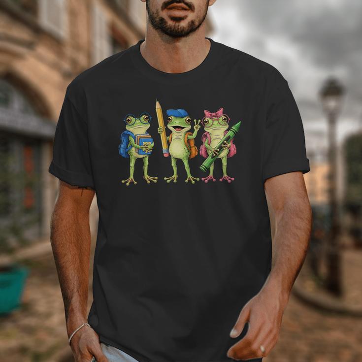 Trio Cute Frogs Welcome Back To School Teachers Girls Boys Unisex T-Shirt, funny design Trio Cute Frogs Welcome Back To School Teachers Girls Boys Unisex T-Shirt, funny design