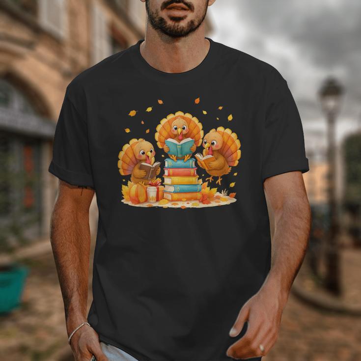 Turkey Read Books Reading Fall Thanksgiving Teacher Unisex T-Shirt, funny design Turkey Read Books Reading Fall Thanksgiving Teacher Unisex T-Shirt, funny design