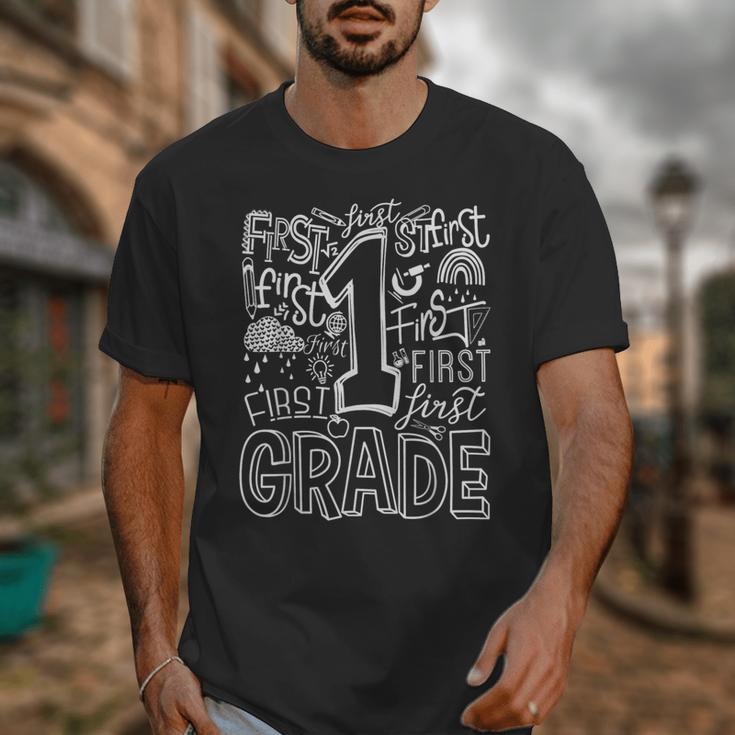 Typography 1st Grade Team Student Teacher Unisex T-Shirt, funny design