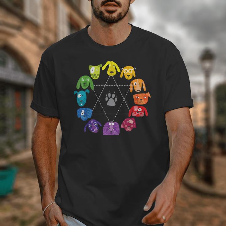 Unique For Artists By ADS Color Wheel Educational Art Teacher Dog Themed Artist Small Unisex T-Shirt, funny design
