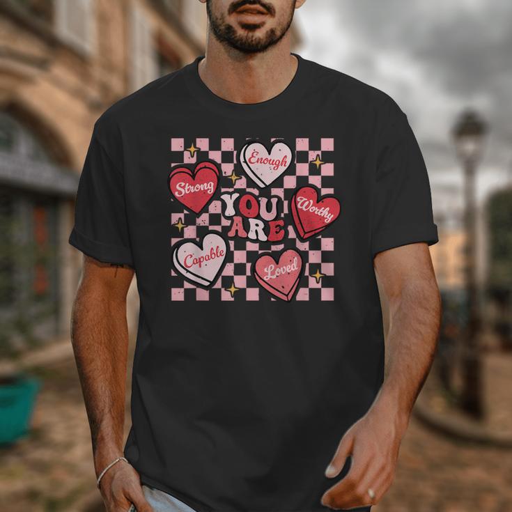 Valentine You Are Loved Worthy Enough Candy Heart Teacher For Men Women Girls Kids Unisex T-Shirt, funny design Valentine You Are Loved Worthy Enough Candy Heart Teacher For Men Women Girls Kids Unisex T-Shirt, funny design