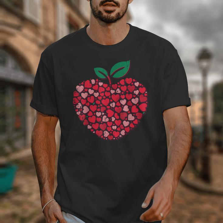 Valentines Day Teacher Hearts Apple Love Teach Women Men Unisex T-Shirt, funny design Valentines Day Teacher Hearts Apple Love Teach Women Men Unisex T-Shirt, funny design