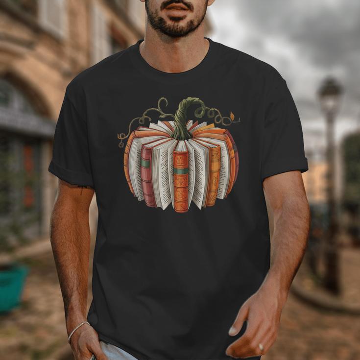 Vintage Book Pumpkin Autumn Fall Librarians Bookworm Teacher Unisex T-Shirt, funny design Vintage Book Pumpkin Autumn Fall Librarians Bookworm Teacher Unisex T-Shirt, funny design