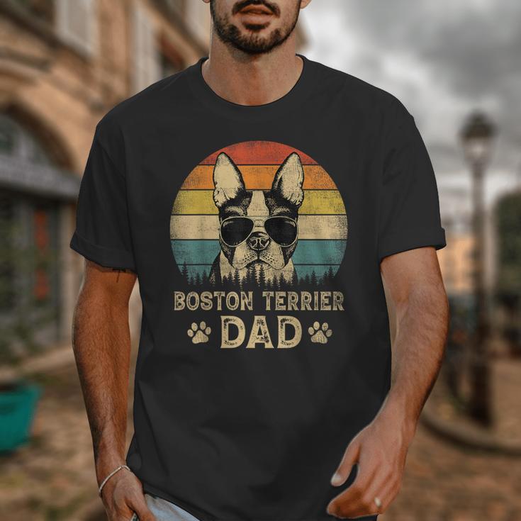 Vintage Boston Terrier Dad Dog Lovers Father's Day Tee Unisex T-Shirt, Couple Gifts, Boston Terrier Dad Gifts, funny design