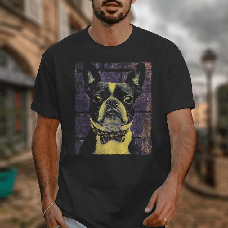 Vintage Boston Terrier Dog Unisex T-Shirt, funny design