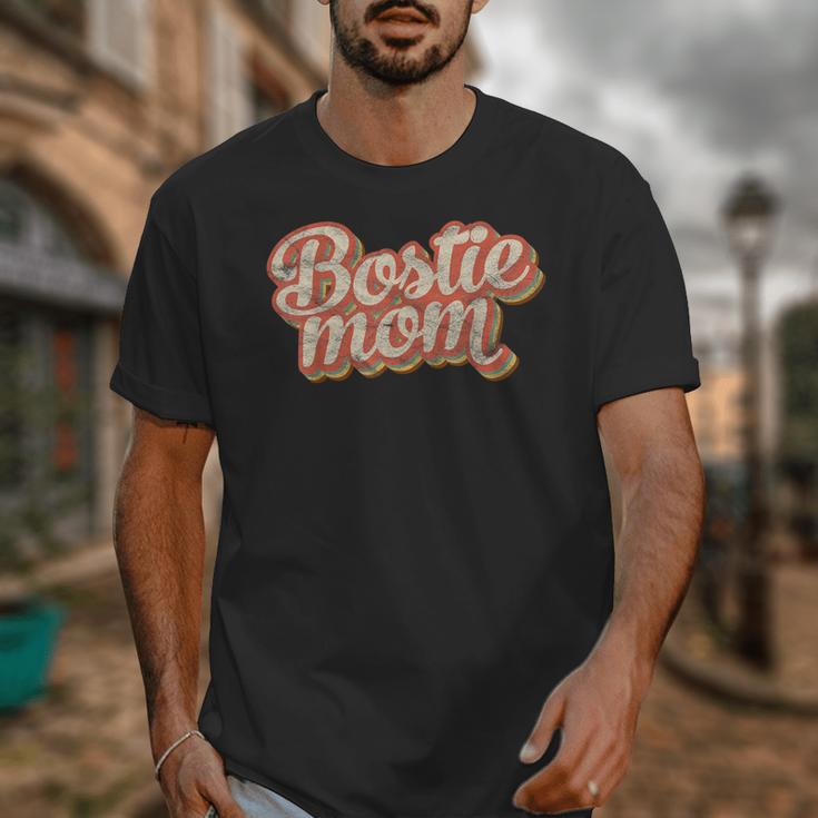 Vintage Boston Terrier Mom Dog Lover Pet Bostie Mama Men Women Girls Kids Unisex T-Shirt, Couple Gifts, Mom Gifts, Boston Terrier Mom Gifts, funny design