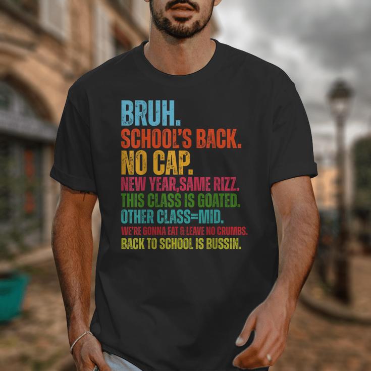 Vintage Bruh We Back No Cap Bruh We'Re Back Student Teacher Unisex T-Shirt, funny design
