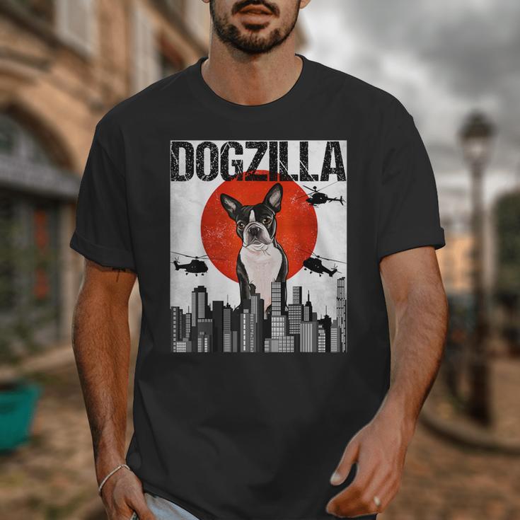 Vintage Japanese Dogzilla Boston Terrier Unisex T-Shirt, funny design