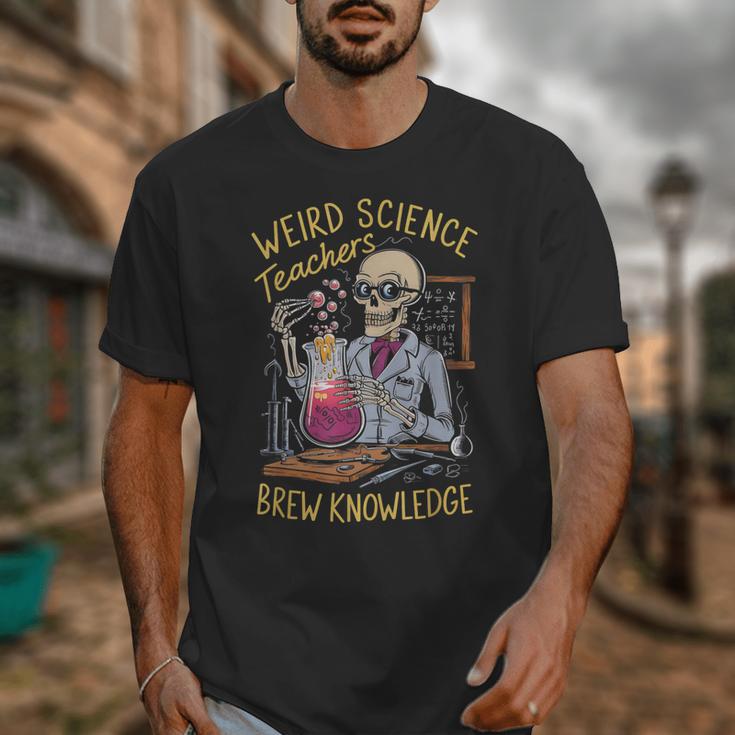 Weird Science Skeleton Halloween Teachers Brew Knowledge Unisex T-Shirt, Science Teacher Gifts, funny design Weird Science Skeleton Halloween Teachers Brew Knowledge Unisex T-Shirt, Science Teacher Gifts, funny design