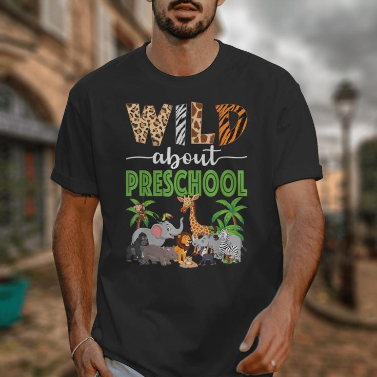 Wild About Preschool Teacher Student Preschool Zoo Safari Unisex T-Shirt, funny design