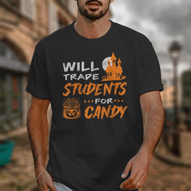 Will Trade Students For Candy Halloween Costume Teacher Unisex T-Shirt, funny design Will Trade Students For Candy Halloween Costume Teacher Unisex T-Shirt, funny design