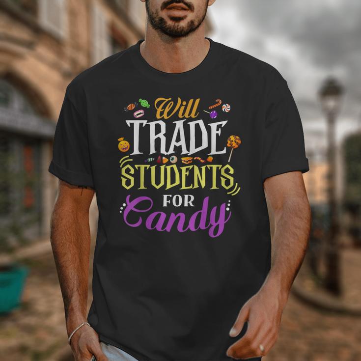Will Trade Students For Candy Teacher Cute Halloween Costume Unisex T-Shirt, funny design