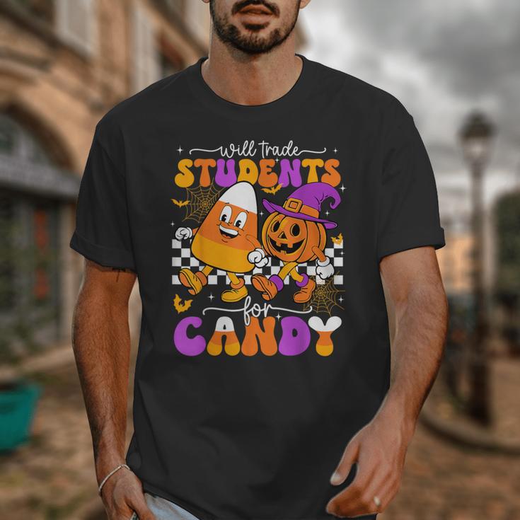 Will Trade Students For Candy Teacher Halloween Unisex T-Shirt, funny design Will Trade Students For Candy Teacher Halloween Unisex T-Shirt, funny design