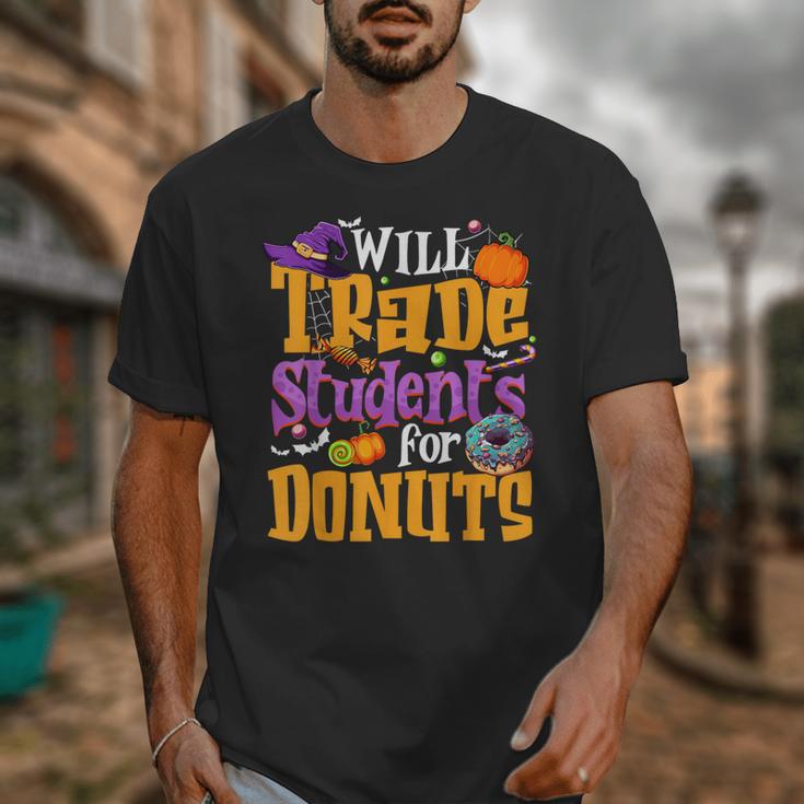 Will Trade Students For Donuts Halloween Teacher Unisex T-Shirt, funny design Will Trade Students For Donuts Halloween Teacher Unisex T-Shirt, funny design