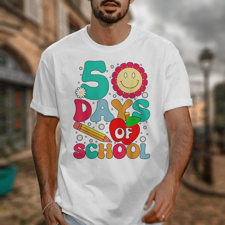50 Days Of School Teacher Happy 50th Day Of School Kids Unisex T-Shirt, funny design 50 Days Of School Teacher Happy 50th Day Of School Kids Unisex T-Shirt, funny design
