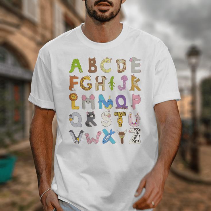 ABC Animals Alphabet Graphic Boys Girls Kindergarten Teacher Unisex T-Shirt, funny design ABC Animals Alphabet Graphic Boys Girls Kindergarten Teacher Unisex T-Shirt, funny design
