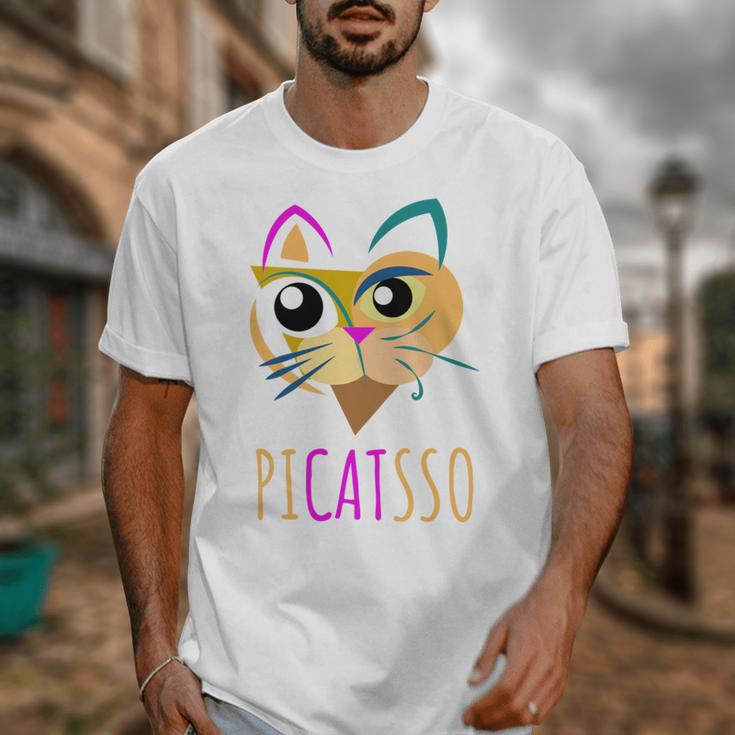 Abstract Cat Art Picatsso Shirt For Art Teachers Unisex T-Shirt, funny design