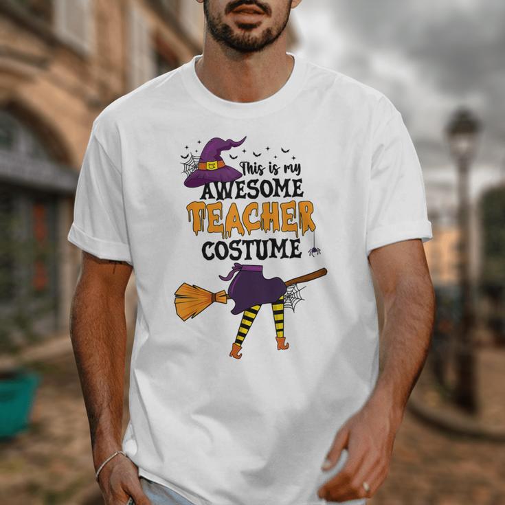 This Is My Awesome Teacher Costume Halloween Witch Unisex T-Shirt, funny design