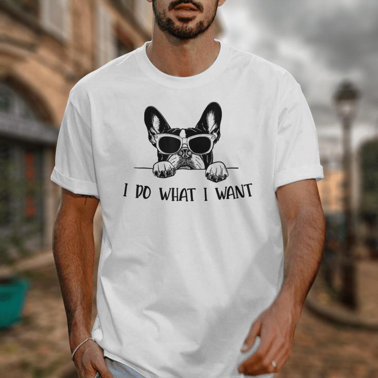 Boston Terrier Dog Owner I Do What I Want Pet Unisex T-Shirt, funny design
