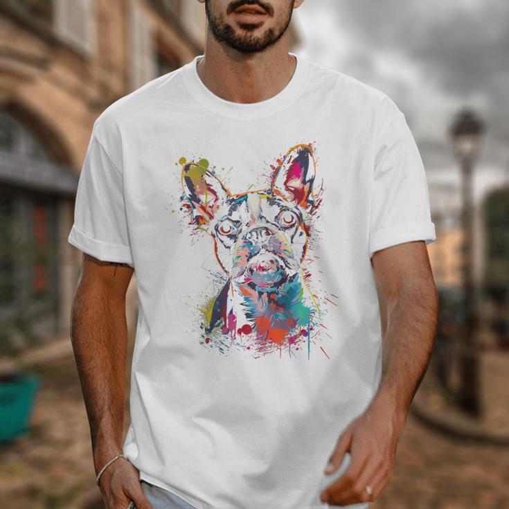 Boston Terrier Splash Unisex T-Shirt, funny design