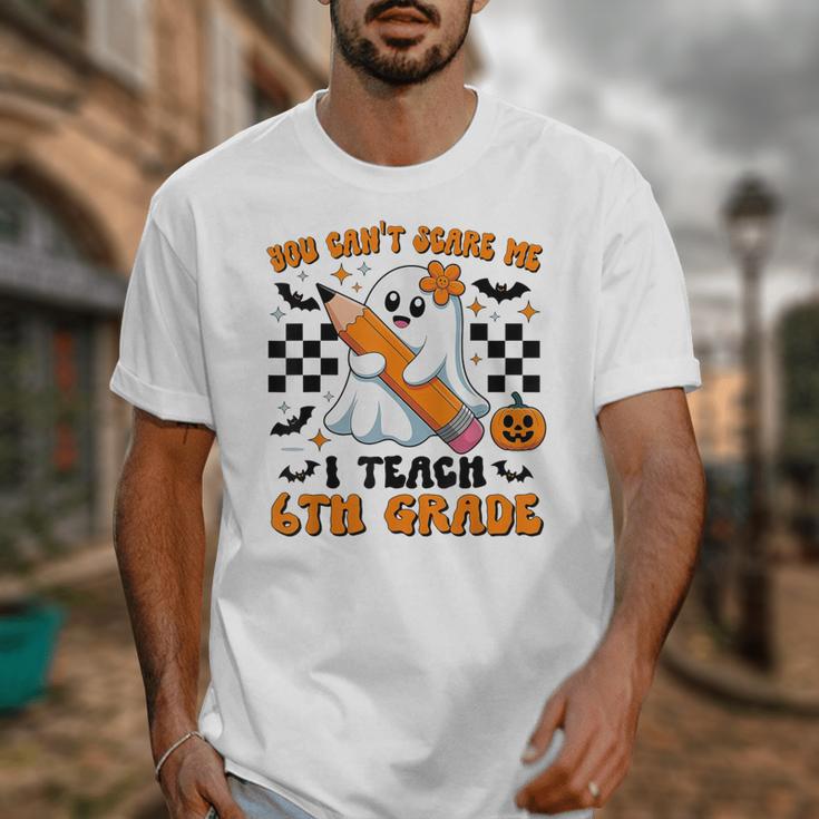 You Can't Scare Me I Teach 6th Grade Retro Teacher Halloween Unisex T-Shirt, funny design You Can't Scare Me I Teach 6th Grade Retro Teacher Halloween Unisex T-Shirt, funny design