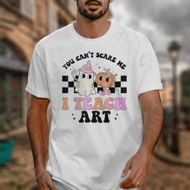 You Can't Scare Me I Teach Art Retro Teacher Ghost Halloween Unisex T-Shirt, funny design You Can't Scare Me I Teach Art Retro Teacher Ghost Halloween Unisex T-Shirt, funny design