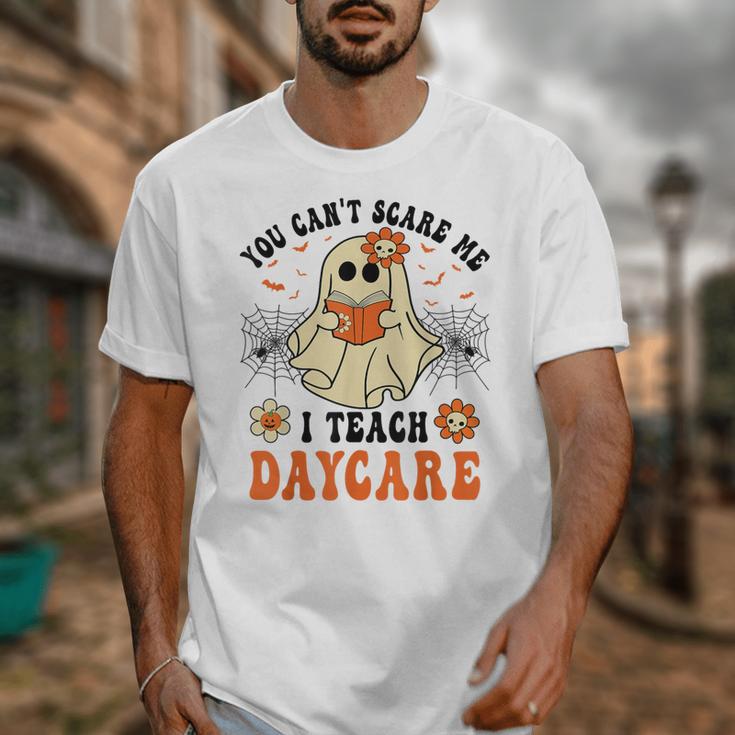 You Can't Scare Me I Teach Daycare Teacher Halloween Ghost Unisex T-Shirt, funny design