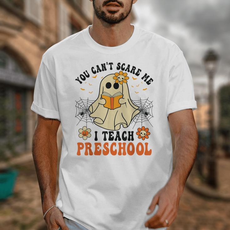 You Can't Scare Me I Teach Preschool Teacher Halloween Ghost Men Women Unisex T-Shirt, funny design You Can't Scare Me I Teach Preschool Teacher Halloween Ghost Men Women Unisex T-Shirt, funny design