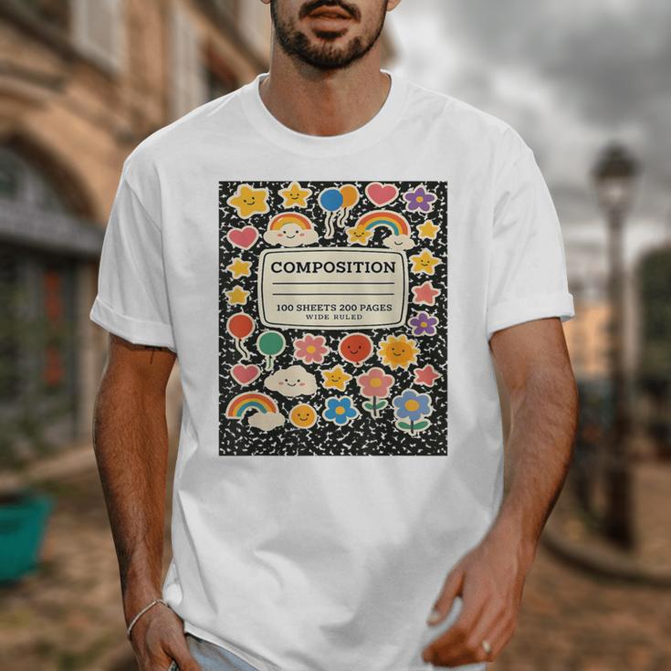 Composition Notebook Costume Teacher Matching Halloween Book Unisex T-Shirt, funny design Composition Notebook Costume Teacher Matching Halloween Book Unisex T-Shirt, funny design