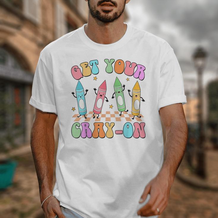 Get Your Cray-On Preschool Teacher Kindergarten Teacher Unisex T-Shirt, funny design Get Your Cray-On Preschool Teacher Kindergarten Teacher Unisex T-Shirt, funny design