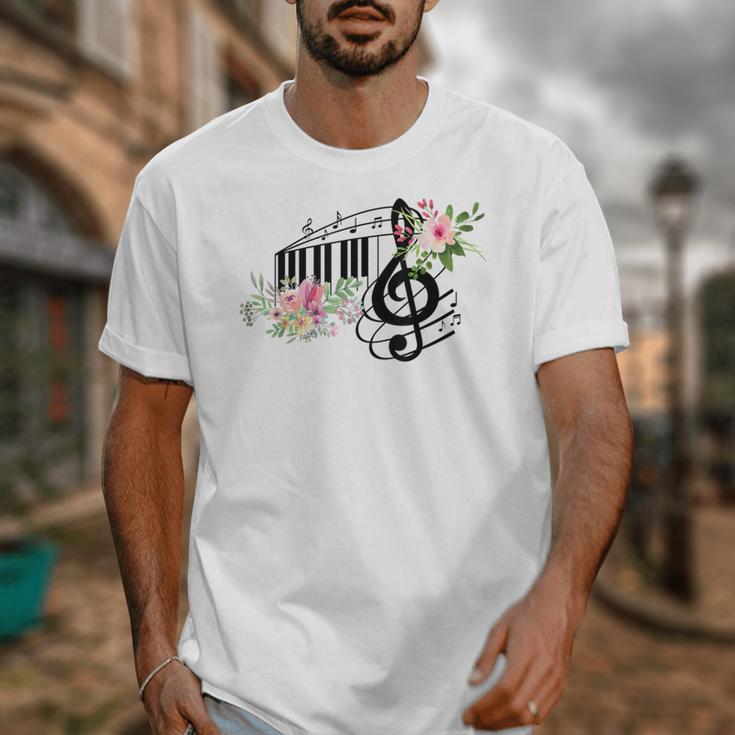 Cut Music Teacher Shirt With a Piano Keys Notes And Flowers Unisex T-Shirt, funny design Cut Music Teacher Shirt With a Piano Keys Notes And Flowers Unisex T-Shirt, funny design