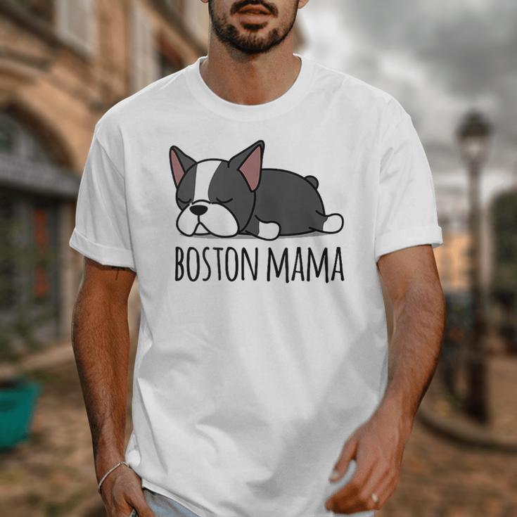 Cute Boston Terrier Boston Mama Unisex T-Shirt, funny design