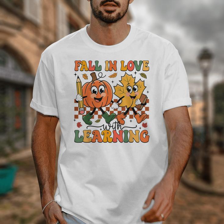 Fall In Love With Learning Thanksgiving Teacher Student Unisex T-Shirt, funny design Fall In Love With Learning Thanksgiving Teacher Student Unisex T-Shirt, funny design