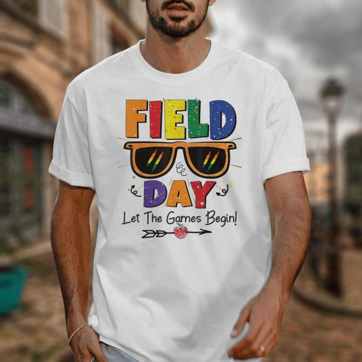 Field Day 2025 Let The Games Begin Kids Boys Girls Teachers Unisex T-Shirt, funny design Field Day 2025 Let The Games Begin Kids Boys Girls Teachers Unisex T-Shirt, funny design
