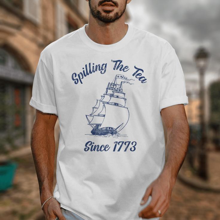 Fun 4th Of July Spilling The Tea Since 1773 History Teacher Unisex T-Shirt, History Teacher Gifts, funny design Fun 4th Of July Spilling The Tea Since 1773 History Teacher Unisex T-Shirt, History Teacher Gifts, funny design