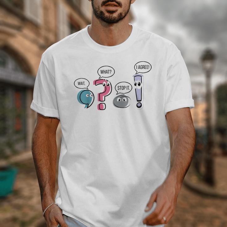 Grammar Teacher Punctuation English First Day Back To School Unisex T-Shirt, English Teacher Gifts, funny design Grammar Teacher Punctuation English First Day Back To School Unisex T-Shirt, English Teacher Gifts, funny design
