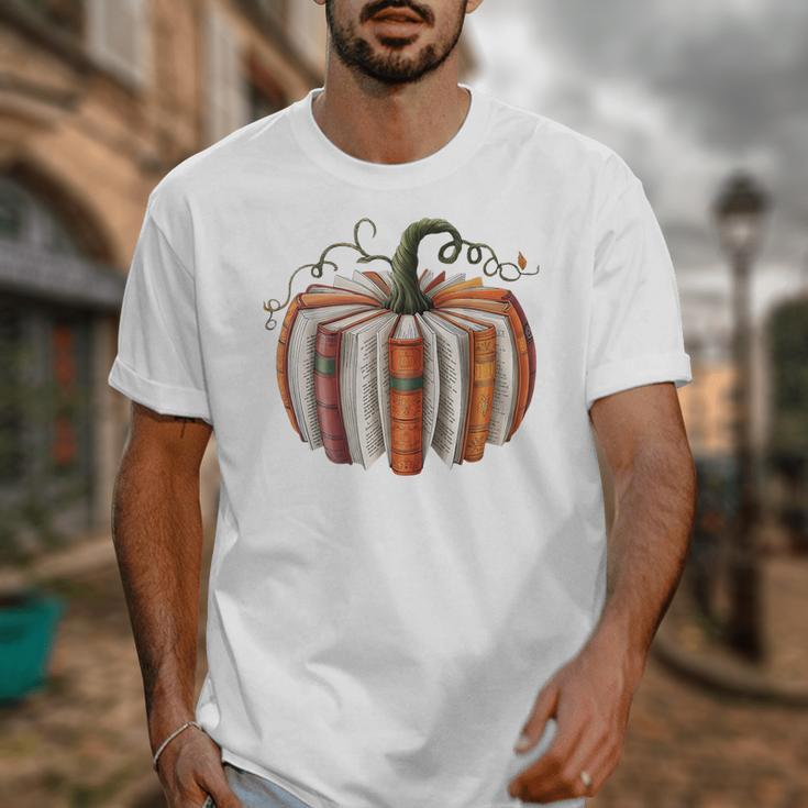 Halloween Teacher Librarians Fall Book Pumpkin Retro Reading Unisex T-Shirt, funny design Halloween Teacher Librarians Fall Book Pumpkin Retro Reading Unisex T-Shirt, funny design