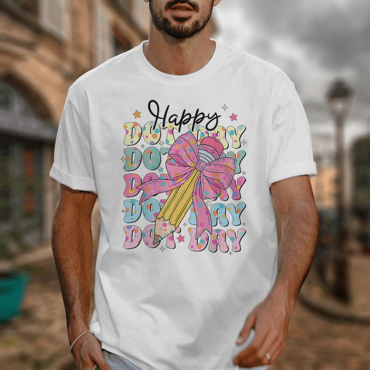 Happy Dot Day 2025 Coquette Bow Teachers Kids Boys Girls Unisex T-Shirt, funny design Happy Dot Day 2025 Coquette Bow Teachers Kids Boys Girls Unisex T-Shirt, funny design