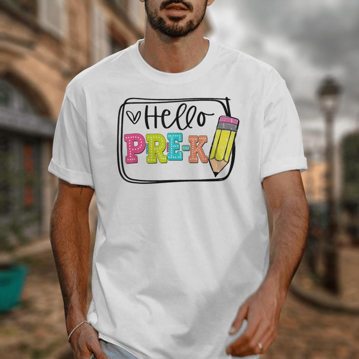Hello Pre-K Team Preschool Teacher Kids Back To School Unisex T-Shirt, funny design Hello Pre-K Team Preschool Teacher Kids Back To School Unisex T-Shirt, funny design