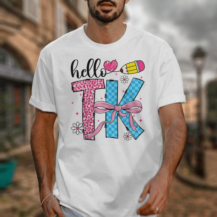 Hello TK Transitional Kindergarten Back To School Teacher Unisex T-Shirt, funny design