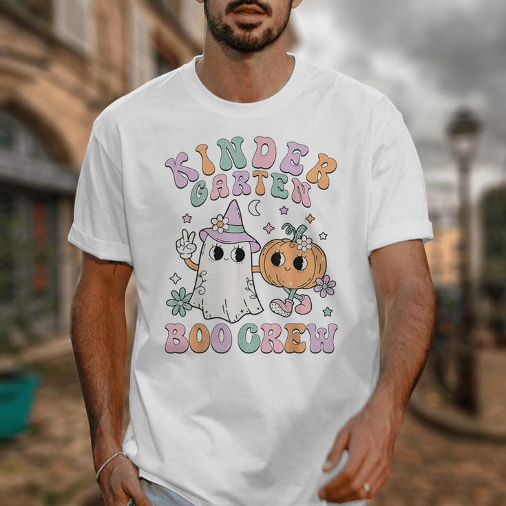 Kindergarten Boo Crew Halloween Floral Ghost Kinder Teacher Unisex T-Shirt, funny design Kindergarten Boo Crew Halloween Floral Ghost Kinder Teacher Unisex T-Shirt, funny design