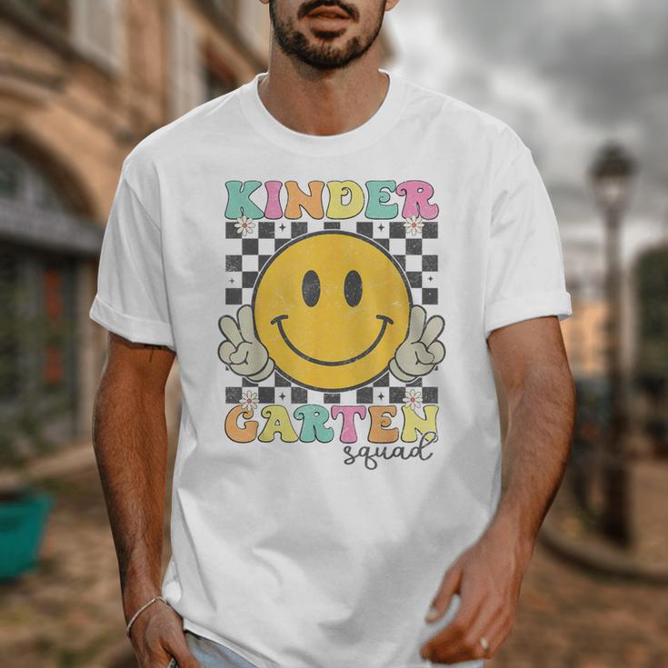 Kindergarten Squad Smile Face Teachers Kids Back To School Unisex T-Shirt, funny design