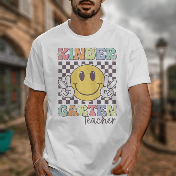 Kindergarten Teacher Team Hippie Smile Face Back To School Unisex T-Shirt, funny design Kindergarten Teacher Team Hippie Smile Face Back To School Unisex T-Shirt, funny design