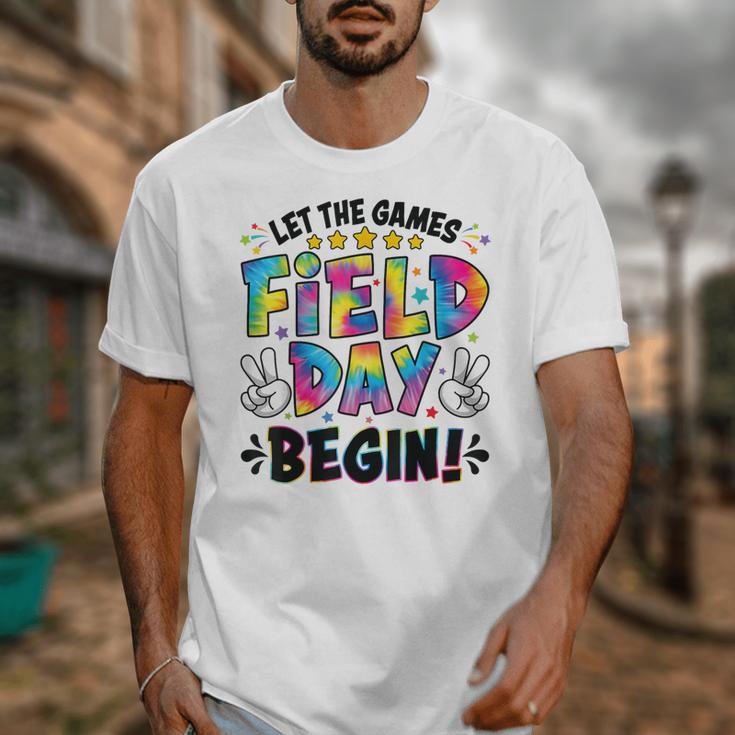 Let The Games Field Day Begin Tie Dye Adults Teacher Kids Unisex T-Shirt, funny design Let The Games Field Day Begin Tie Dye Adults Teacher Kids Unisex T-Shirt, funny design