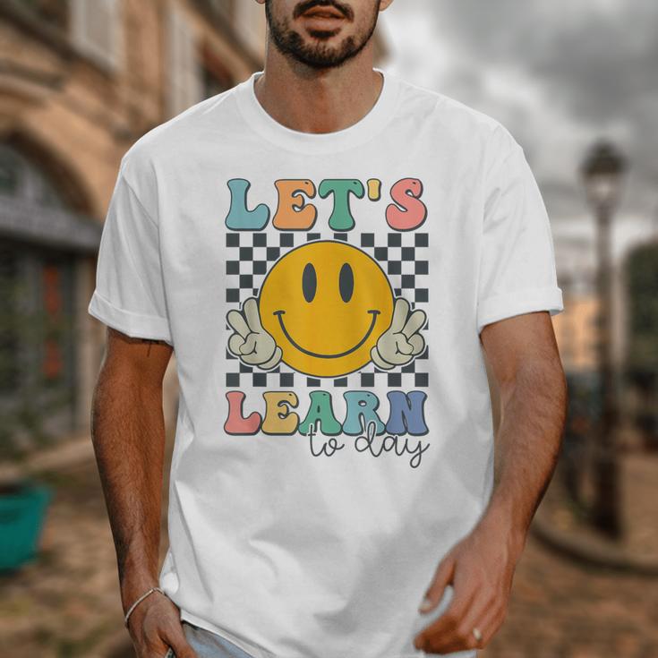 Let's Learn Today Smile Face Back To School For Teacher Kids Unisex T-Shirt, funny design Let's Learn Today Smile Face Back To School For Teacher Kids Unisex T-Shirt, funny design