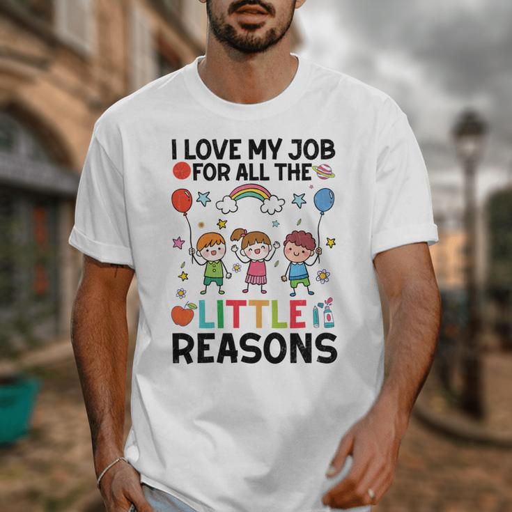 Love Job For Little Reasons Daycare Teacher Graphic Unisex T-Shirt, funny design