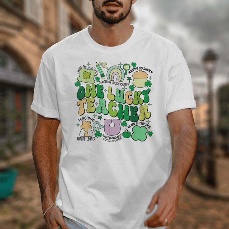 One Lucky Teacher St Patrick's Day Irish Teacher Lucky Era Unisex T-Shirt, funny design One Lucky Teacher St Patrick's Day Irish Teacher Lucky Era Unisex T-Shirt, funny design
