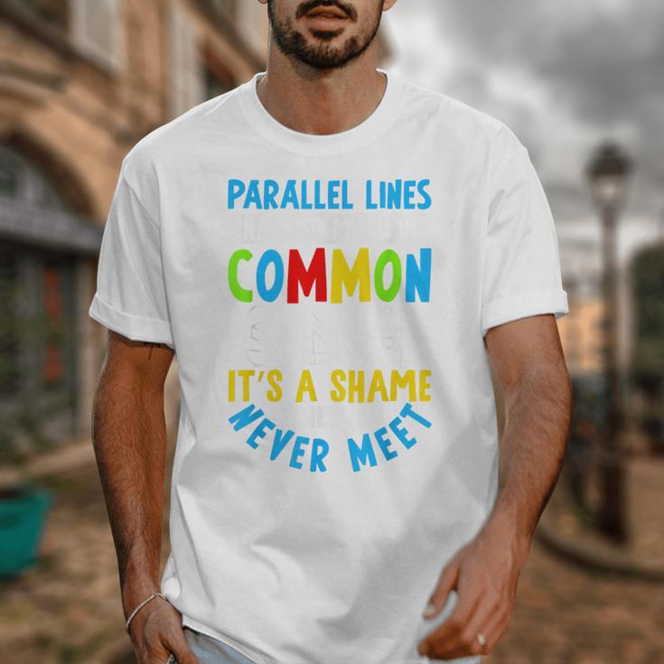 Parallel Lines Math Pun – Teacher Humor Unisex T-Shirt, funny design Parallel Lines Math Pun – Teacher Humor Unisex T-Shirt, funny design
