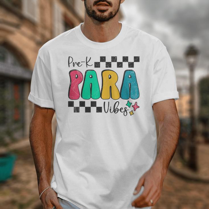Pre-K Paraprofessional Teacher Back To School Vibes Unisex T-Shirt, funny design